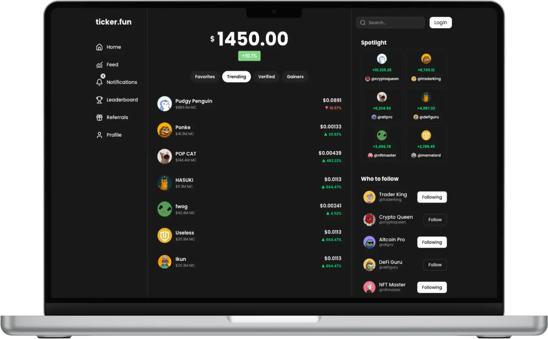 Ticker Powerful Feature